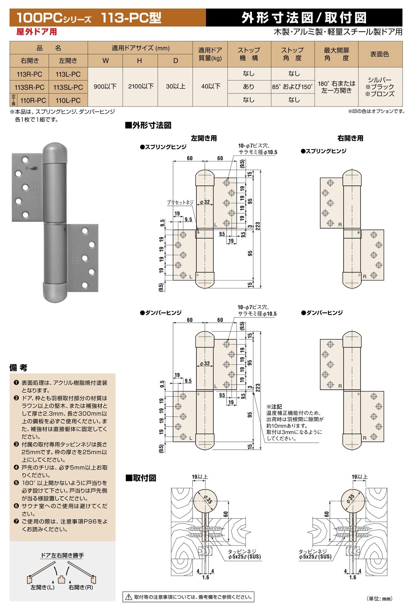 限定品】 DIYのバリューケアオートヒンジ 丁番型 屋外ドア用 244 L-T-V-PC ブラック 1組