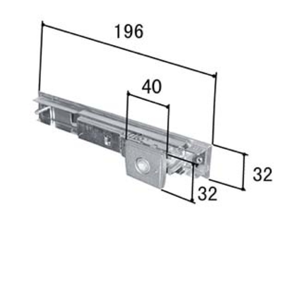 小池ガラス店 / WD3084-03 引違い戸錠 室外側ユニットのみ 色:BR