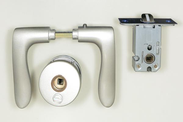 Kレバー　内締錠　ハンドル : 32型　色 : MS(シルバー)　KLS-32-3KM-MS