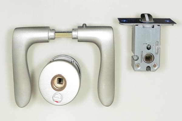 Kレバー　表示錠　ハンドル : 32型　色 : MS(シルバー)　KLS-32-4KM-MS