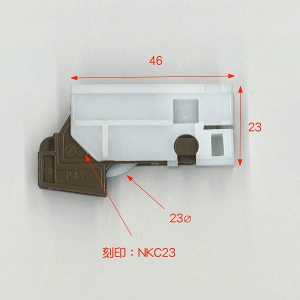 戸車　窓タイプ　1ヶ入　刻印 : NKC23　戸車径:23mm　NCR1040