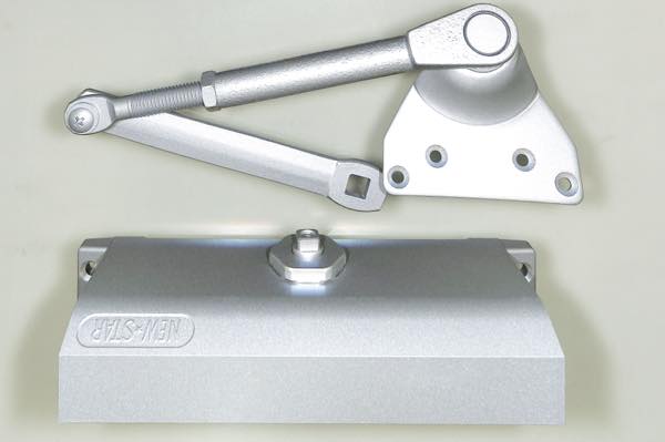 ニュースター　ドアクローザー　ストップ付 Z型90°制限　色 : シルバー(N-01)　P-183Z-90-N-01
