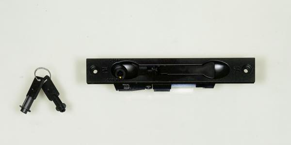 フランス落としロック付(非防火用)　色 : ブラック　(樹脂製)　QDFT781A