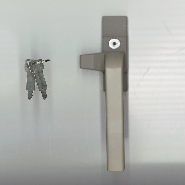 ビル用カムラッチハンドル(キー付)(R)　刻印 : ATL-1154D　色 : ステングレー　SVJM927RS01