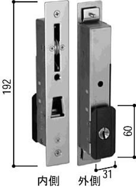 販売実績No.1 YKK 玄関引戸 戸先内外締り錠 HH3K6310D kenz