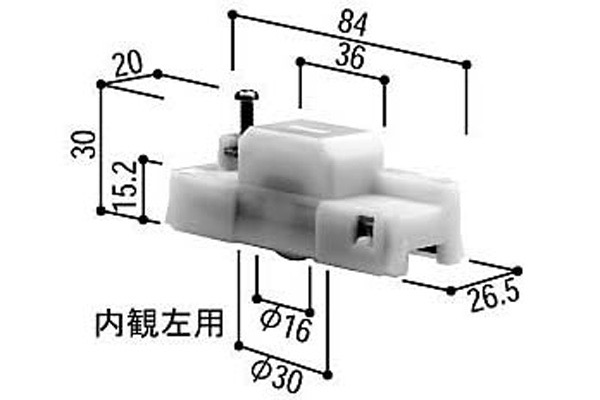 小池ガラス店 / 断熱防音雨戸 左右セット 丸レール用 色:YB 戸車