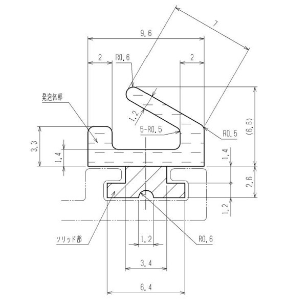 小池ガラス店 / エクシマ70外開き窓 AT材 1m単価 YKK-23983-CUT